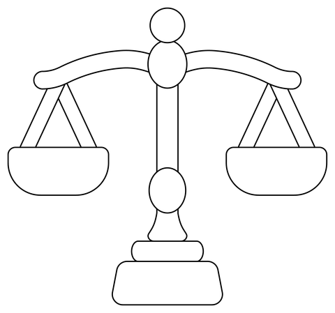 Balance Scale Coloring Page